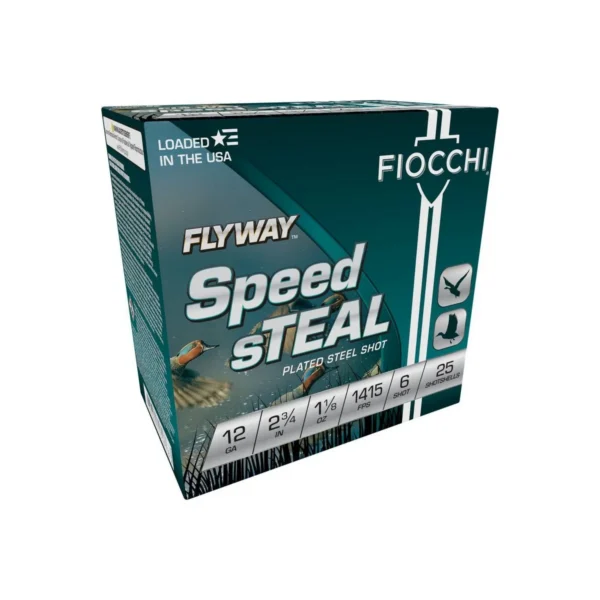 Fiocchi Ammunition Fiocchi Flyway Speed sTEAL Shotshells 12ga 2-3/4" 1-1/8oz 415 fps #6 25/ct