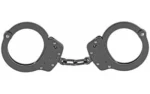Smith & Wesson S&W M&P LEVER LOCK CUFF MELONITE, dark gray handcuffs with short chain, top view