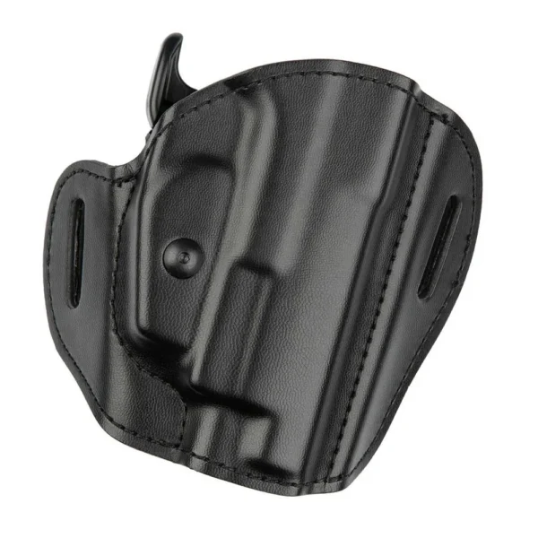 Safariland 537 GLS black right-hand belt slide holster, angled front view