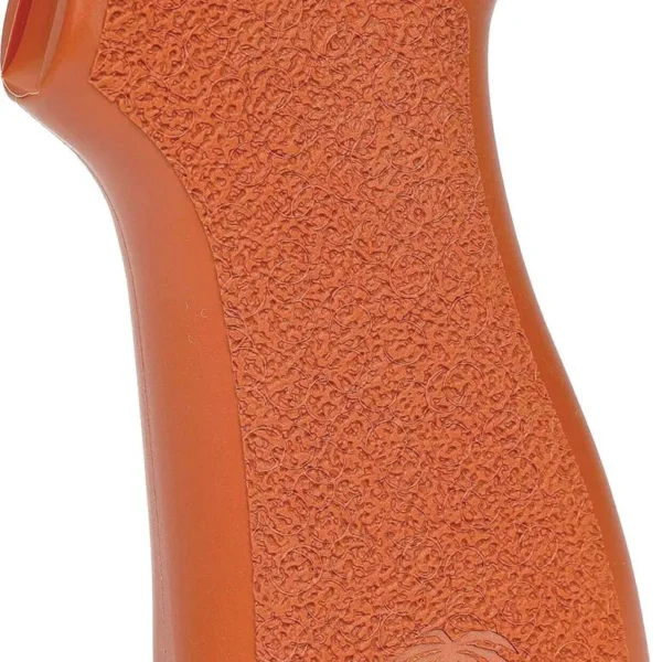 Century Arms US Palm AK Pistol Grip in bakelite orange, side view with textured surface