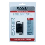 Century Arms Canik Optic Base Plate A, black plate displayed in retail blister packaging