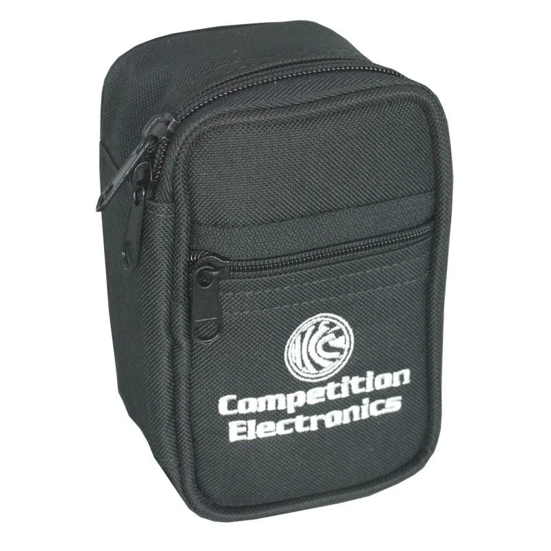 primary-41437 Competition Electronics Pocket Pro Carrying Case, black zippered case with front pocket and white logo