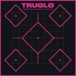 TRUGLO TRU-SEE Self Adhesive Target in black and pink with five diamond aiming points