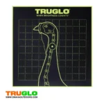 Truglo Tru-See Splatter Target Turkey, black target with green turkey outline, front view