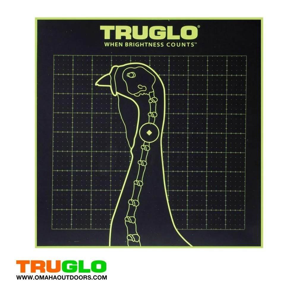 primary-41484 Truglo Tru-See Splatter Target Turkey, black target with green turkey outline, front view