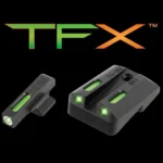 Truglo TFX Tritium/Fiber-Optic Day/Night Sights, angled view with green sight inserts