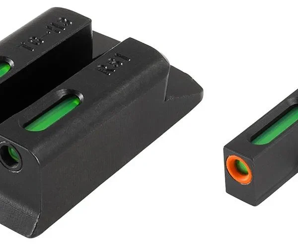 Truglo TFX Pro Tritium/Fiber-Optic Day/Night Sights Fit Ruger SR9|Ruger SR9C|Ruger SR40|Ruger SR40C|Ruger SR45 - Orange