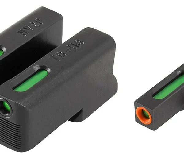 Truglo TFX Pro Tritium/Fiber-Optic Day/Night Sights Fit Novak LoMount cut .270 front / .500 rear - Orange Outline Front/Rear