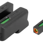 Truglo TFX Pro Tritium/Fiber-Optic Day/Night Sights Fit Novak LoMount cut .260 front / .500 rear - Orange Outline Front/Rear