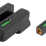 Truglo TFX Pro Tritium/Fiber-Optic Day/Night Sights Fit Novak LoMount cut .270 front / .450 rear - Orange Outline Front/Rear