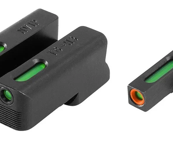 Truglo TFX Pro Tritium/Fiber-Optic Day/Night Sights Fit Novak LoMount cut .270 front / .450 rear - Orange Outline Front/Rear