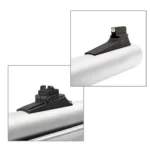 TruGlo TFX Pro Remington Shotgun Sight with white ring, shown mounted from two angles