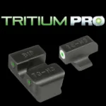 Truglo Tritium Pro Sights White black front and rear sights with green and white dots