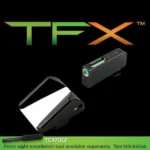 Truglo TFX Tritium Fiber Optic XTREME sights, black front and rear with green inserts