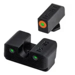 Truglo Tritium Pro Night Low Sight Set, black front and rear sights with green inserts