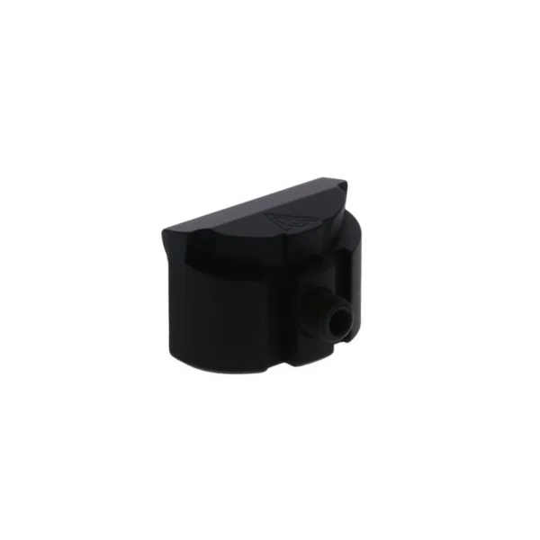 Rival Arms Grip Plug for Glock Model 19 GEN3, black angled view with side opening