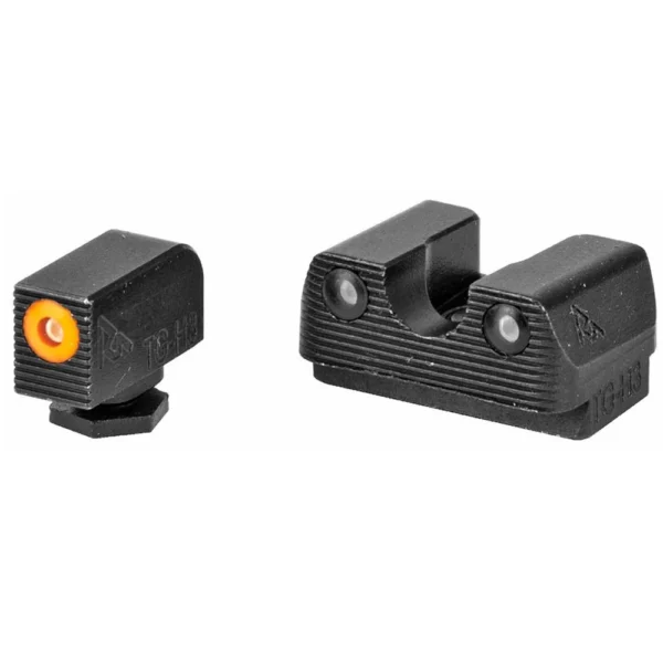 Rival Arms Tritium Night Sights Orange, black front and rear sights with orange front ring