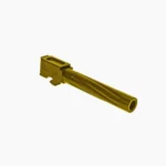 Rival Arms V1 Gold Barrel for Glock Model 17 Gen5, gold barrel in angled side view