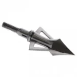 Truglo BRHD LRG GAME 2BL 100GR, angled side view of broadhead with two silver blades