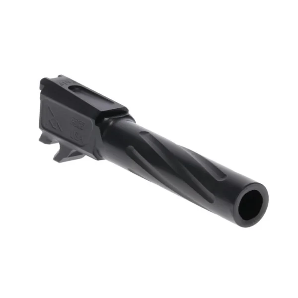 Rival Arms Steel Drop in Barrel for SIG365 XL black, angled front view with fluted barrel