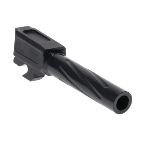 Rival Arms Steel Drop in Barrel for SIG P320 Carry, black, angled view with fluted barrel