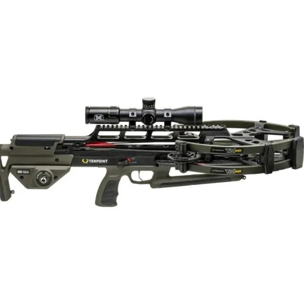 Tenpoint Crossbow Technologies TenPoint TX 440 ACUslide MAXX EVO-X Elite Black Scope Moss Green
