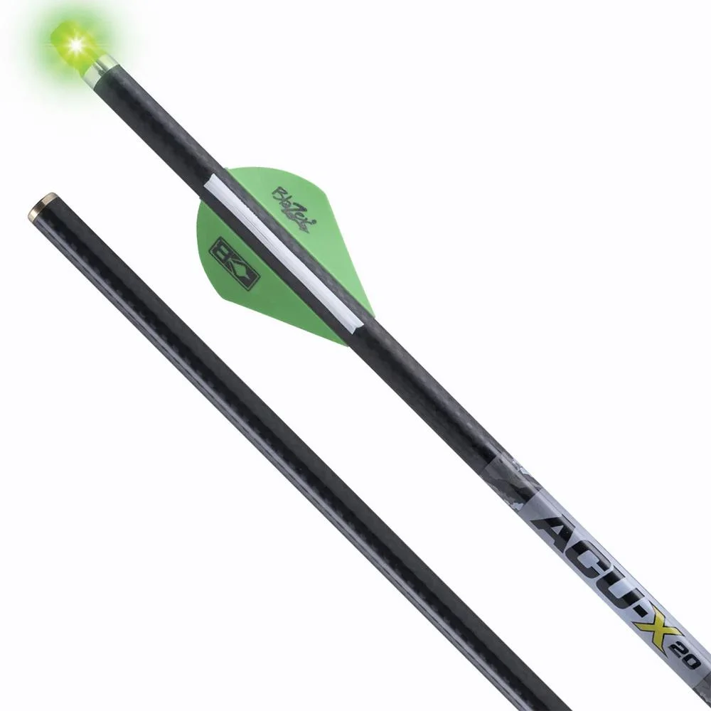primary-41673 Tenpoint Crossbow Technologies TenPoint ACU-X Lighted Carbon Arrows for Rail-less Forward Draw Crossbows 20" .001" 3/ct