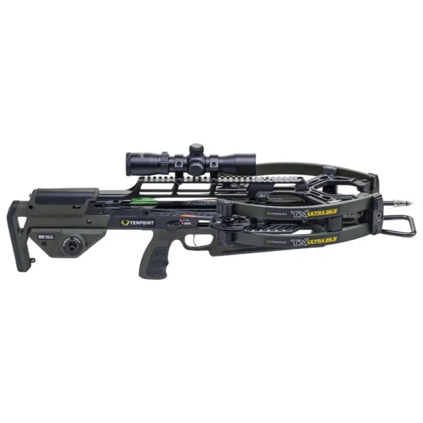 Tenpoint Crossbow Technologies Tenpoint TX Ultra 26.5 Crossbow ACUslide MAXX Moss Green with Rangemaster 100 Scope