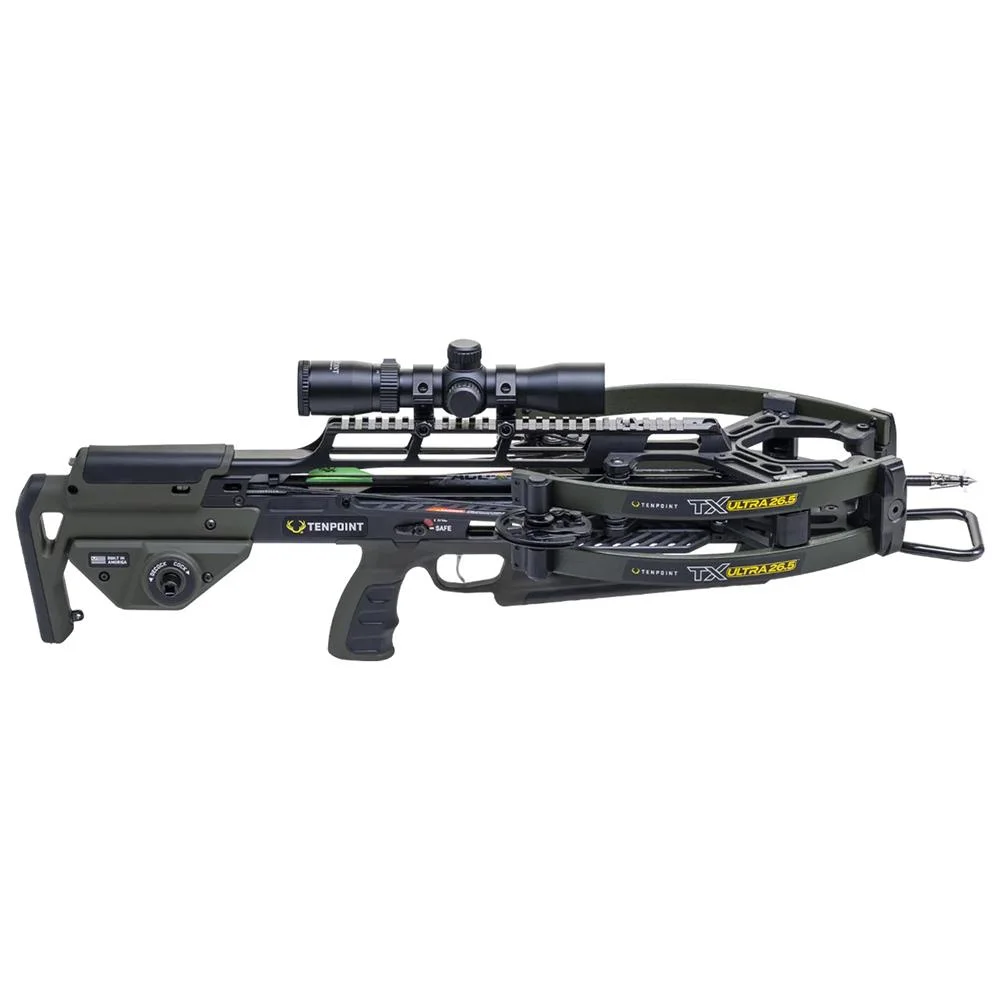 primary-41679 Tenpoint Crossbow Technologies Tenpoint TX Ultra 26.5 Crossbow ACUslide MAXX Moss Green with Rangemaster 100 Scope