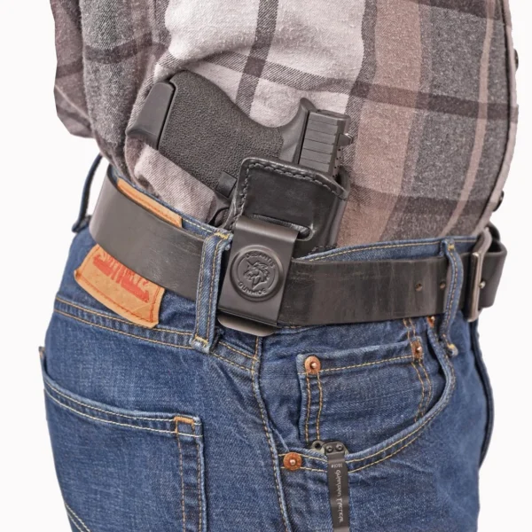 DeSantis #127 Inside Heat, black right-hand holster worn inside waistband with handgun