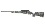 Savage Arms SAV AXIS 2 PRO COMP, left-side view with green camouflage stock and black barrel