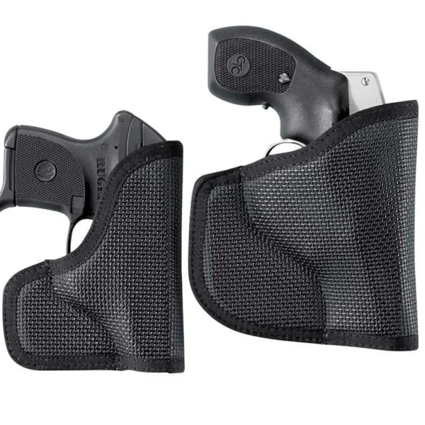 DeSantis Nemesis Pocket Holster two black textured holsters shown from opposite sides