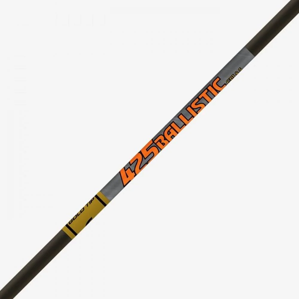 primary-41744 Gold Tip Ballistic crossbow bolt, black shaft with orange and gold graphics