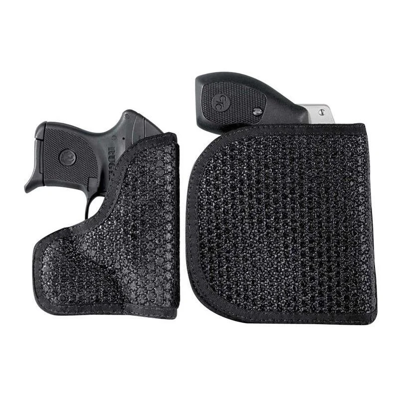 primary-41752 DeSantis M44 Super Fly black pocket holster, front and rear views with handgun partially visible