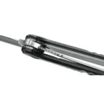 CRKT Razel GT Folding Knife, close top view of black handle and partially visible silver blade