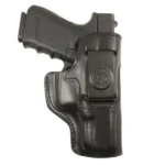 DeSantis Inside Heat IWB Holster black right-hand leather holster with handgun grip visible