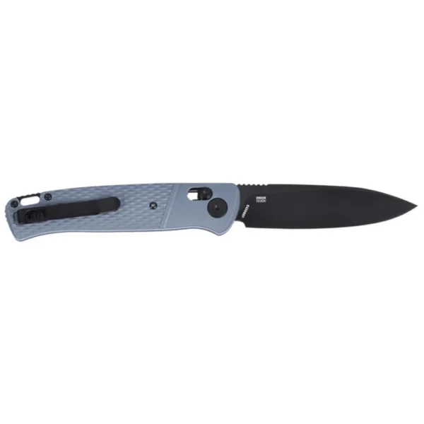 CRKT Counterpart Folding Knife open right-side view with black blade and grey handle