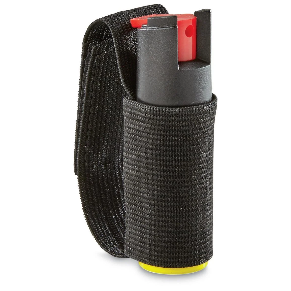 primary-41806 Personal Security Products Jogger Unit Pepper Spray, black canister in elastic strap holder