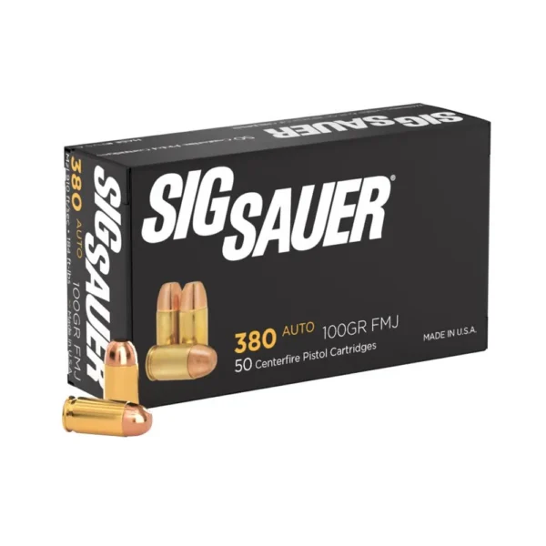 Sig Sauer Sig Elite Performance Handgun Ammunition .380 ACP 100 gr FMJ 910 fps 50/ct
