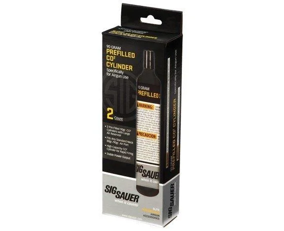 Sig Sauer Sig Airguns Advanced Sport Pellet Replacement 2-Pack of 90 gram CO2 Cylinders