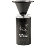 On Time Classic Lifetime Game Feeder black cylindrical feeder with wide funnel top, front view