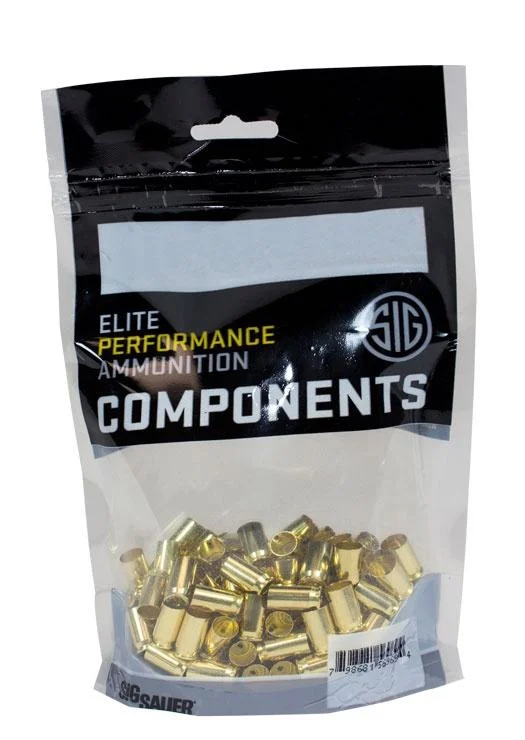 primary-41850 Sig Sauer Unprimed Brass Handgun Cartridge Cases 9mm Luger 100/ct