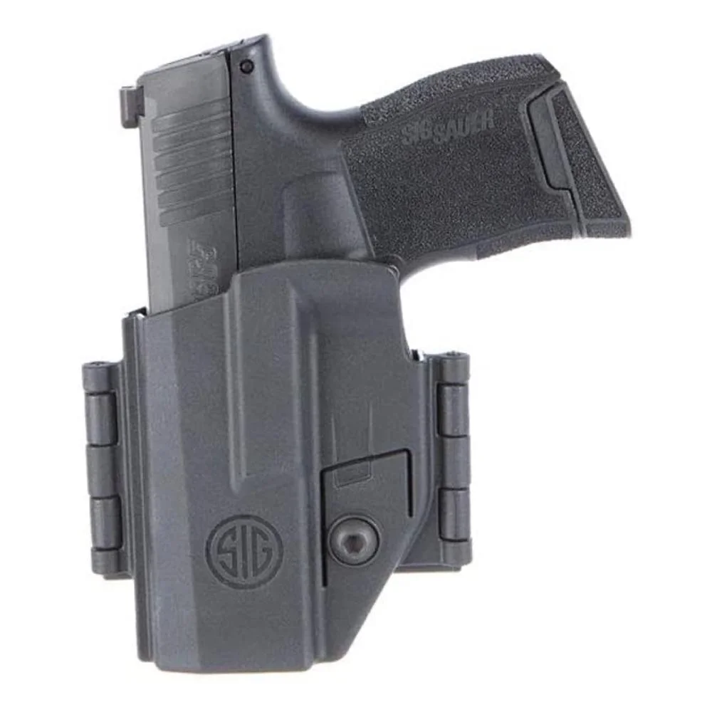 primary-41866 Sig Sauer P365 / 365XL Trigger Guard Holster, black front view holding a pistol