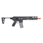 Sig Sauer Proforce MCX Virtus AEG Airgun Rifle black right-side view with magazine and orange tip