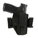 Sig Sauer P322 Holster black, front view with handgun inserted and belt clips visible