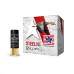TRZ Trading Inc. PPU Stars & Stripes steel shotshell, shell beside white and red box