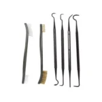 Lyman Pick and Brush Set, two double-ended brushes and four black picks laid out