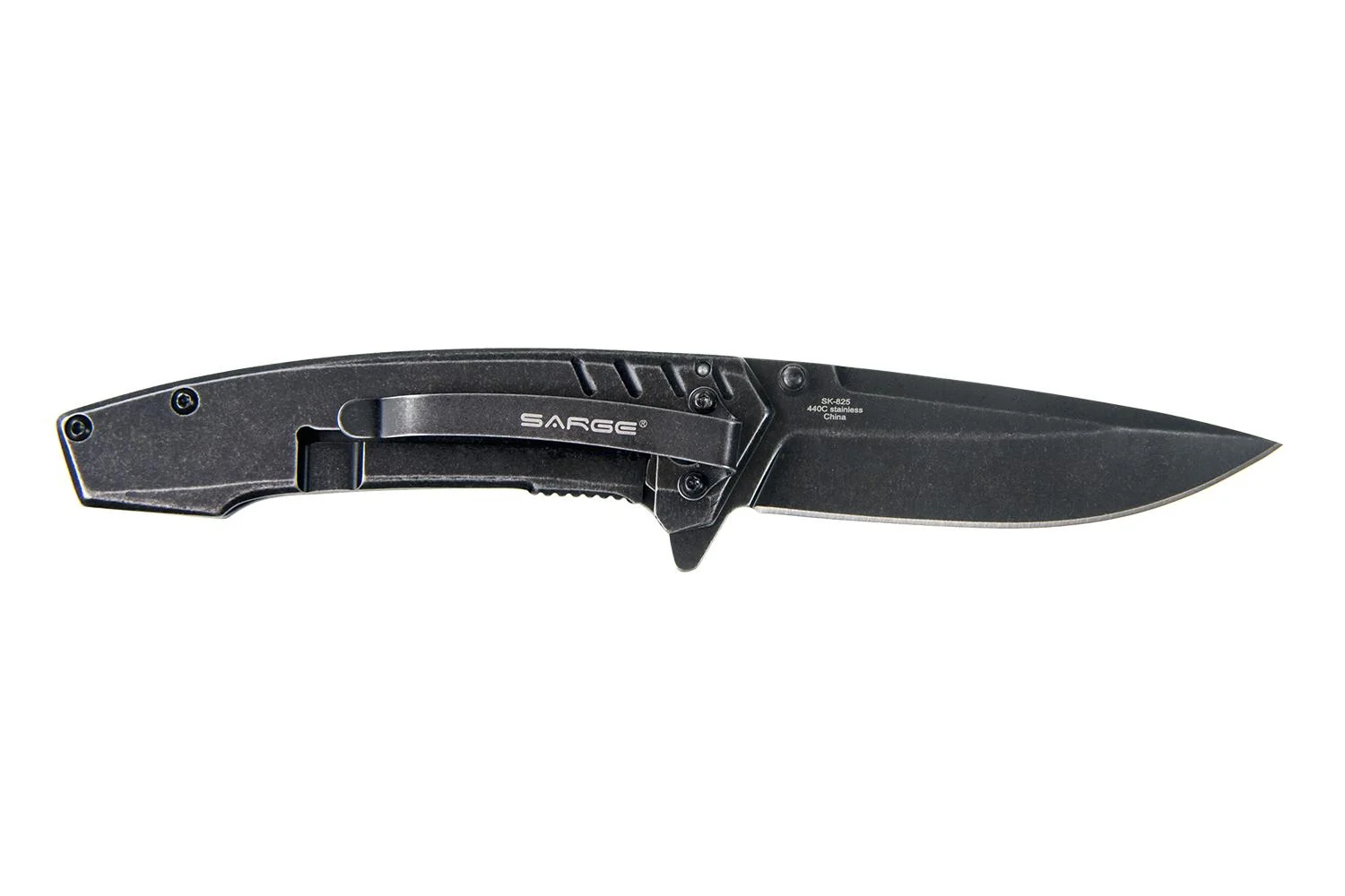 primary-41957 Sarge Knives Stone - Stonewash Frame Lock Folder