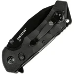 Master Cutlery Elite Tactical Parallax folding knife in black, open and closed side views