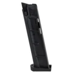 Chiappa M9-22 Handgun Magazine, angled side view in black polymer with extended base